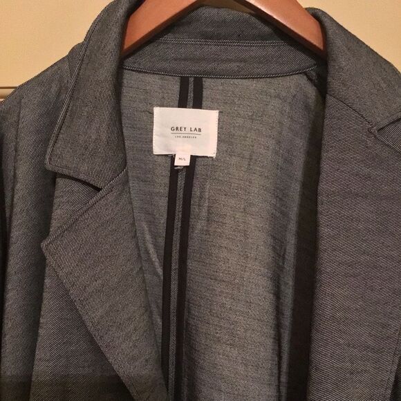 Grey Lab Oversized Coat with Big Pocket - Picture 7 of 10